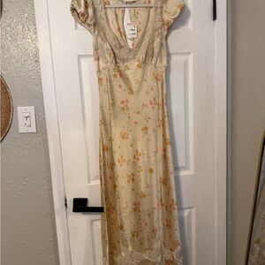 Free People Butterfly Babe Floral Maxi Dress Size Large NWT